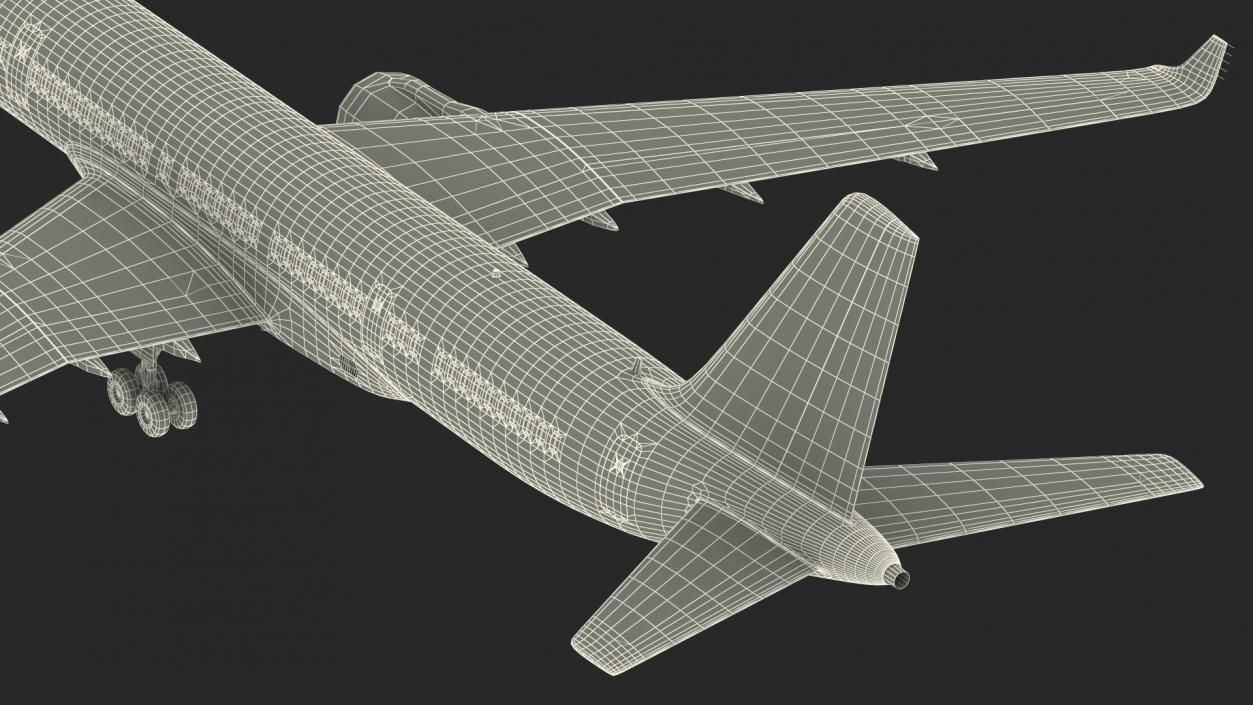 Narrow-Body Jet Airliner Blank Livery Rigged 3D model