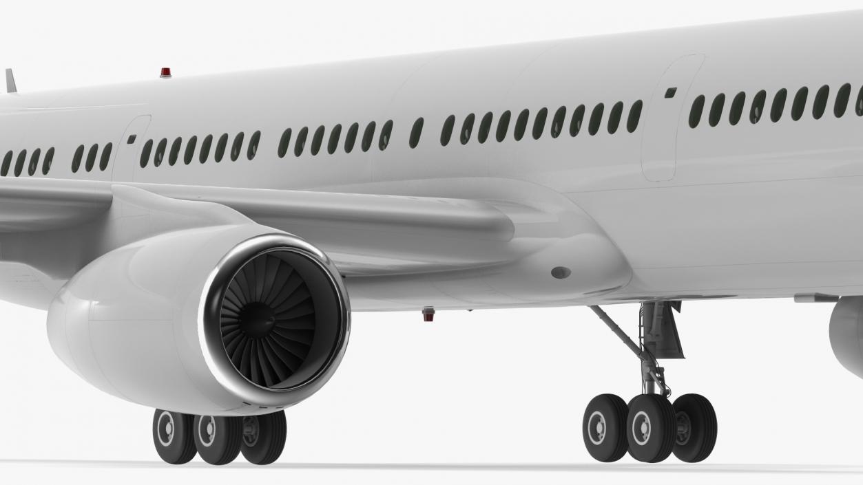 Narrow-Body Jet Airliner Blank Livery Rigged 3D model