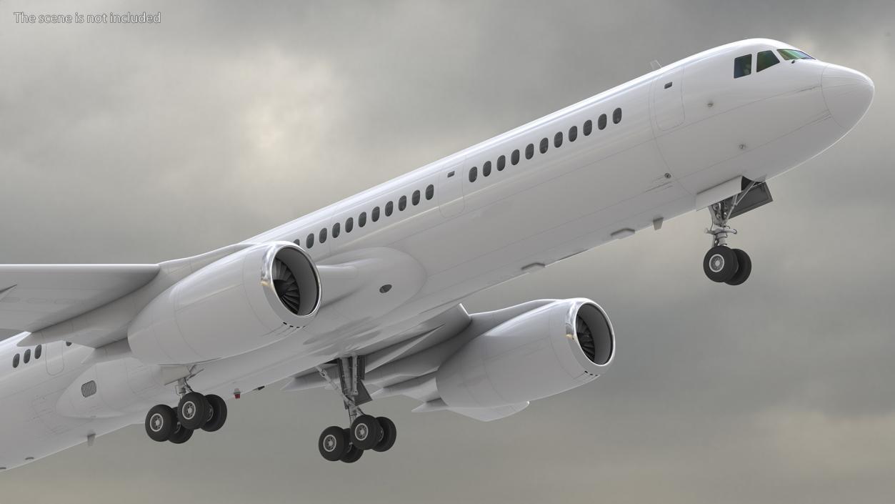 Narrow-Body Jet Airliner Blank Livery Rigged 3D model