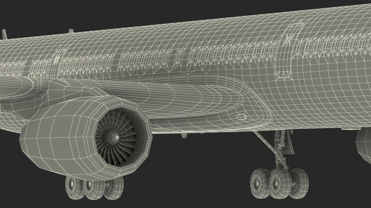 Narrow-Body Jet Airliner Blank Livery Rigged 3D model