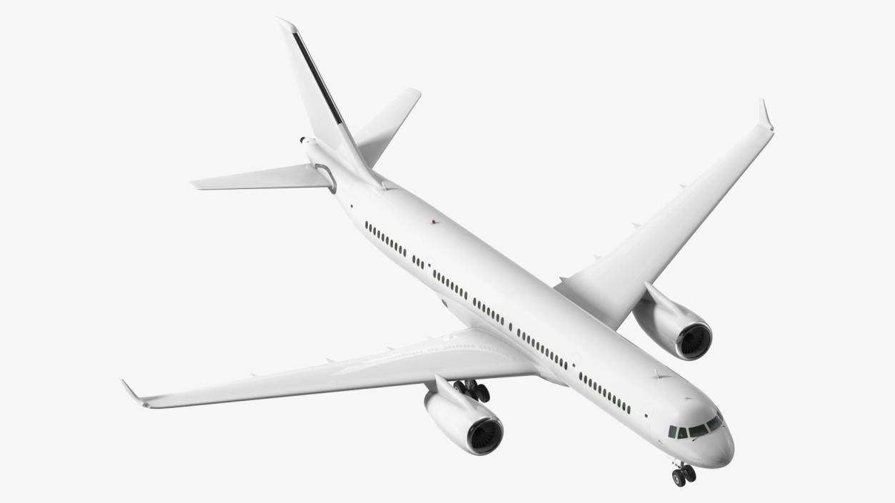 Narrow-Body Jet Airliner Blank Livery Rigged 3D model