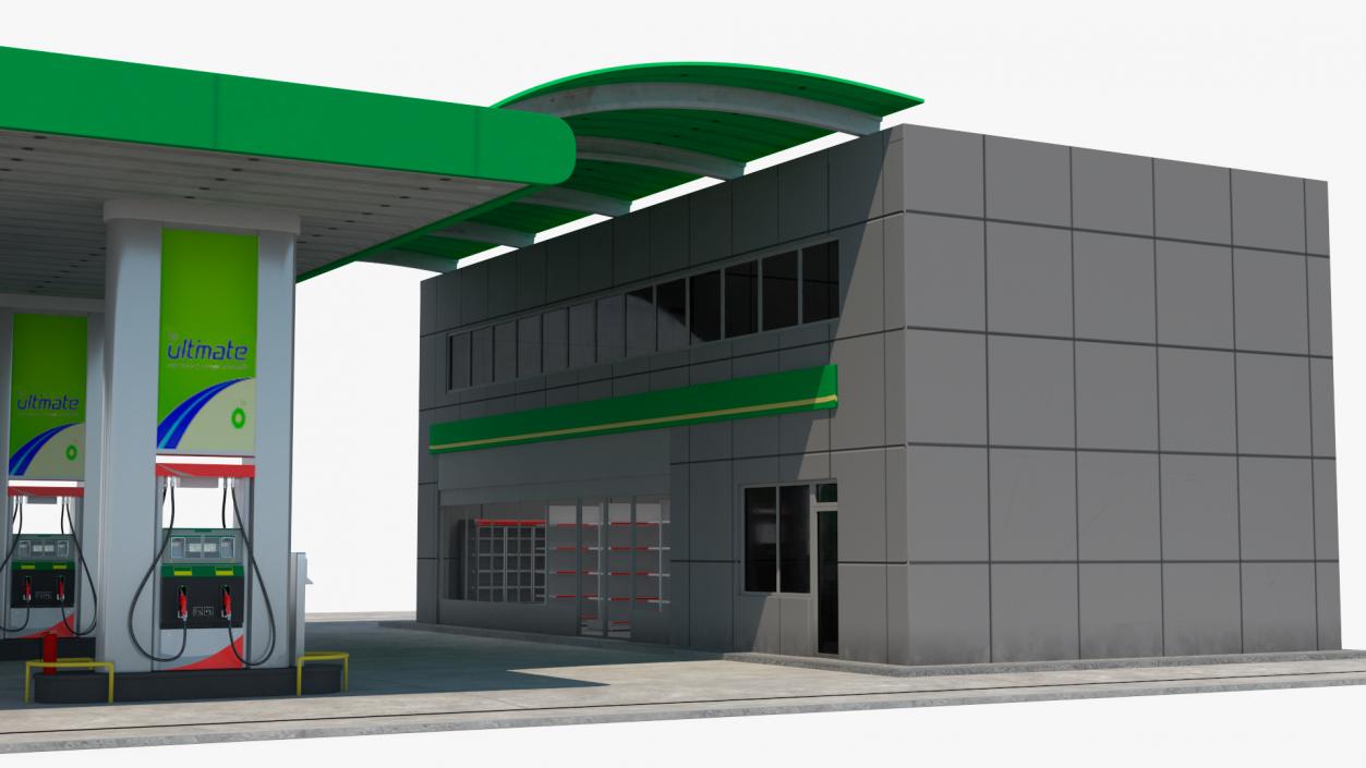 Nova Petrol Station 3D model