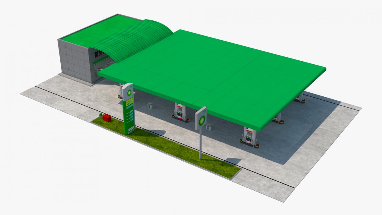 Nova Petrol Station 3D model