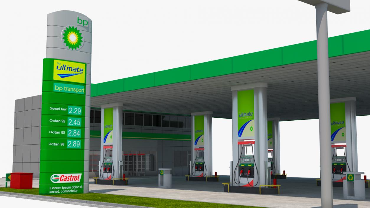 Nova Petrol Station 3D model