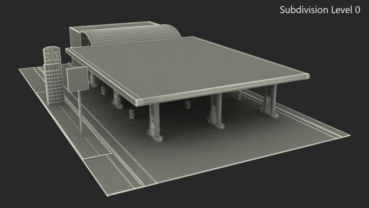 Nova Petrol Station 3D model