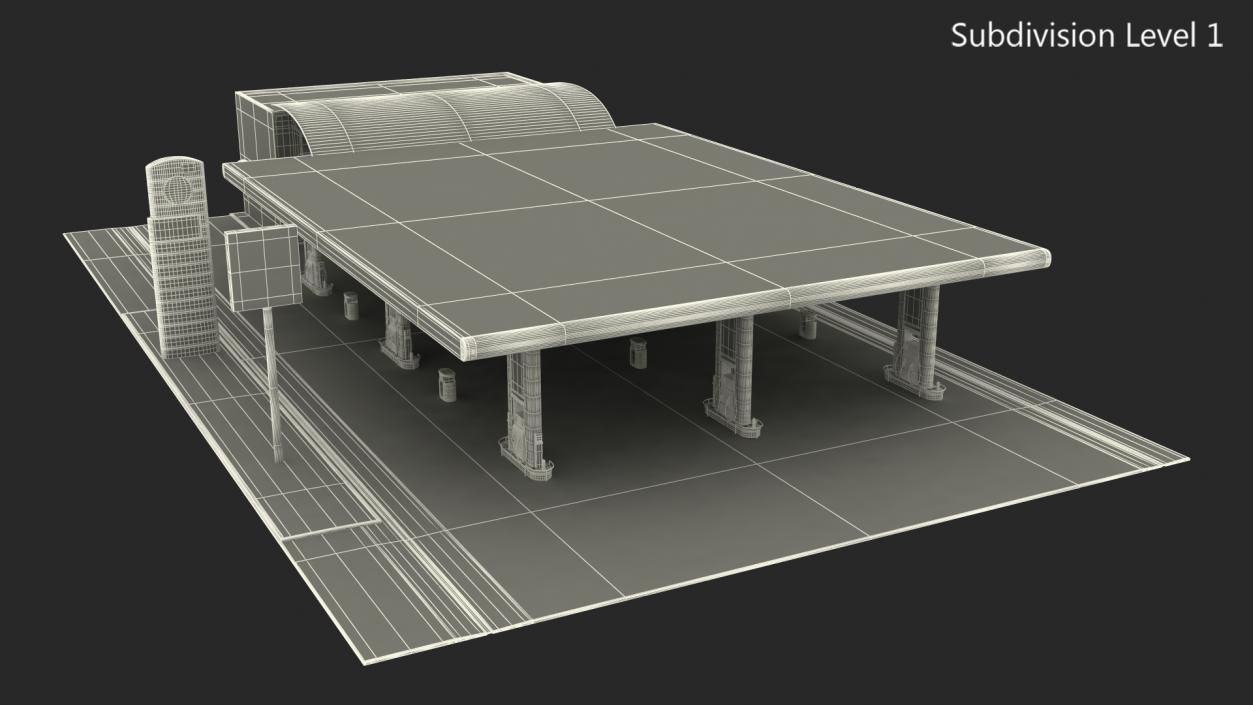 Nova Petrol Station 3D model