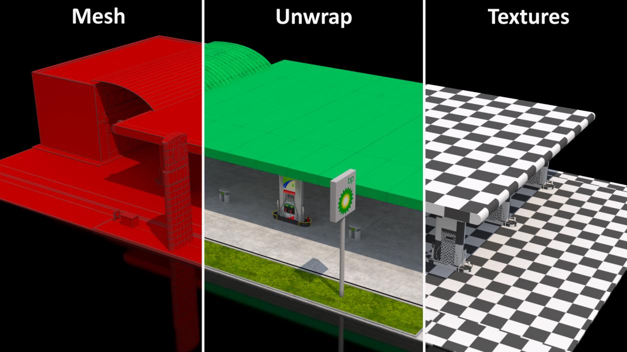 Nova Petrol Station 3D model