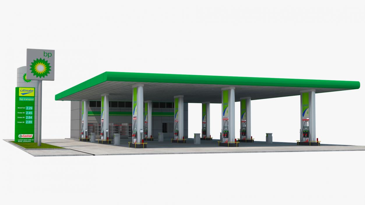 Nova Petrol Station 3D model