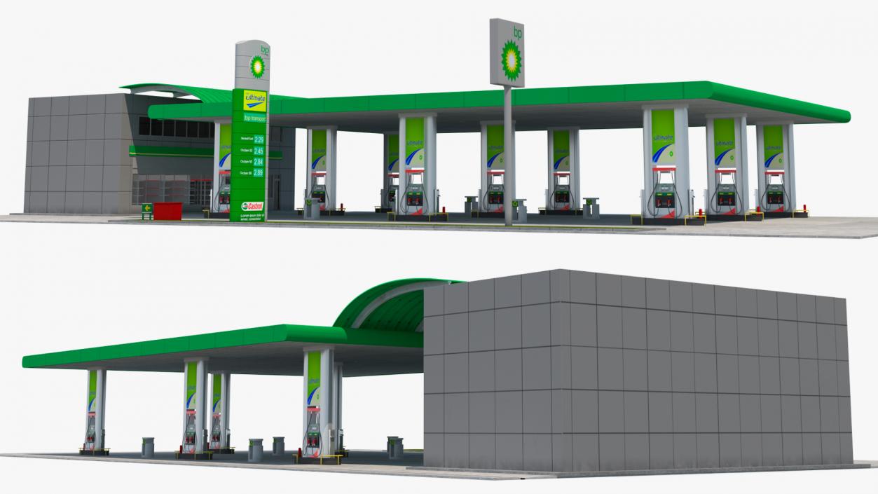 Nova Petrol Station 3D model