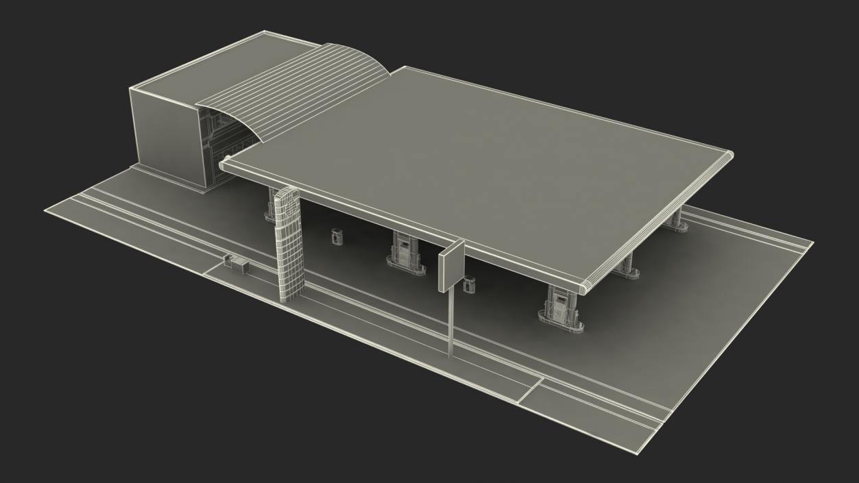 Nova Petrol Station 3D model