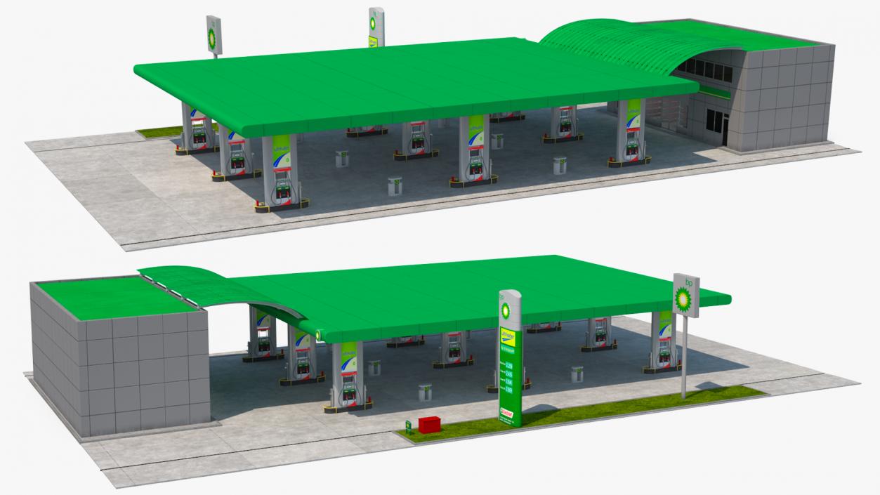 Nova Petrol Station 3D model