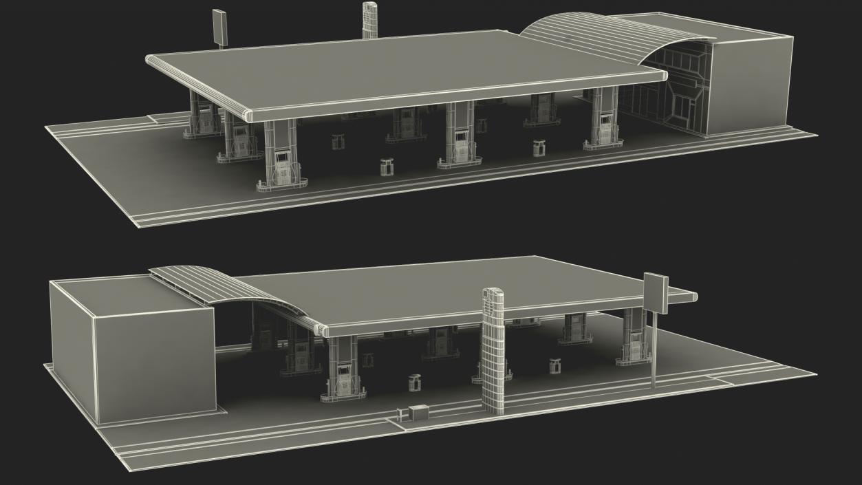 Nova Petrol Station 3D model