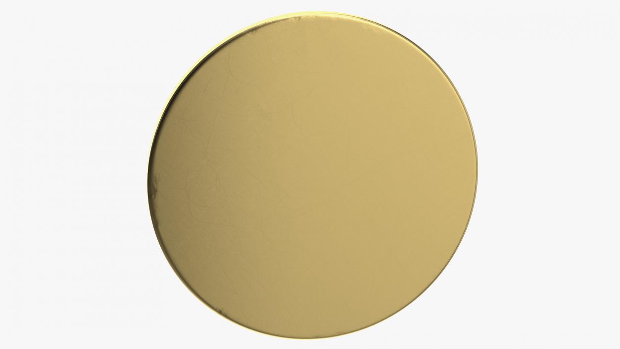 Round Bell Push Button Gold 3D