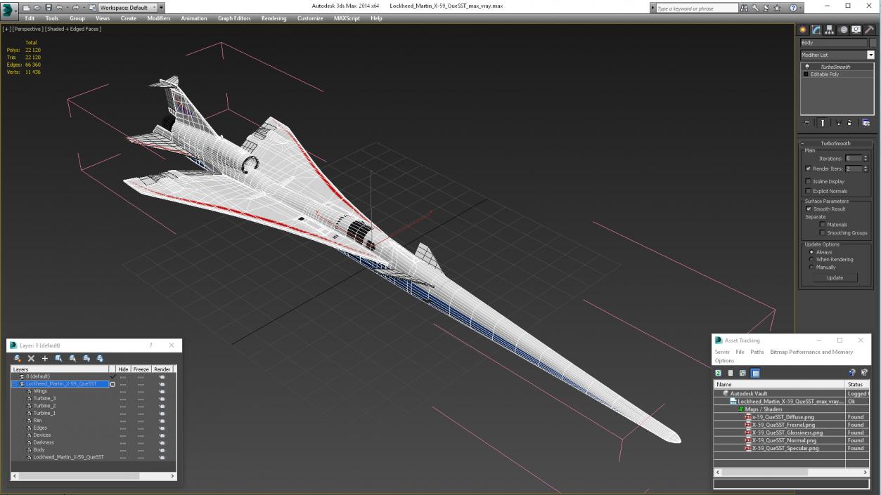 Lockheed Martin X-59 QueSST 3D