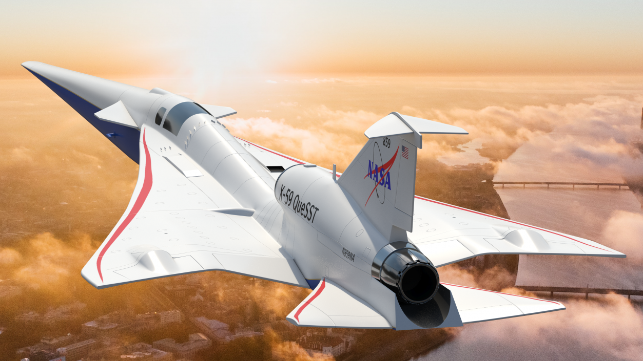 Lockheed Martin X-59 QueSST 3D