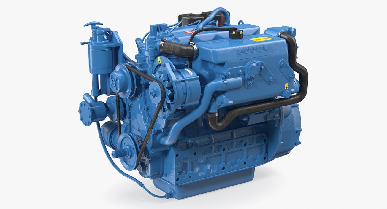 Nanni Diesel 4 Cylinder Marine Engine 3D