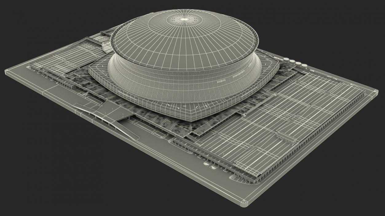 3D model Caesars Superdome Stadium