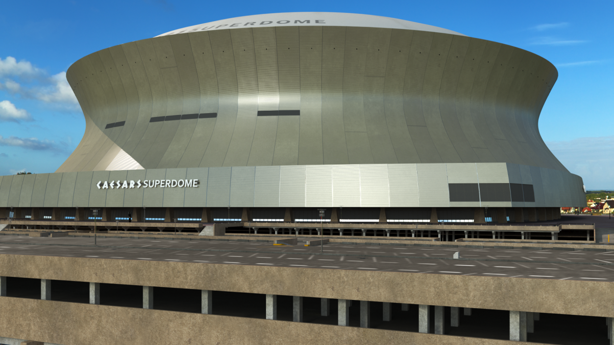 3D model Caesars Superdome Stadium