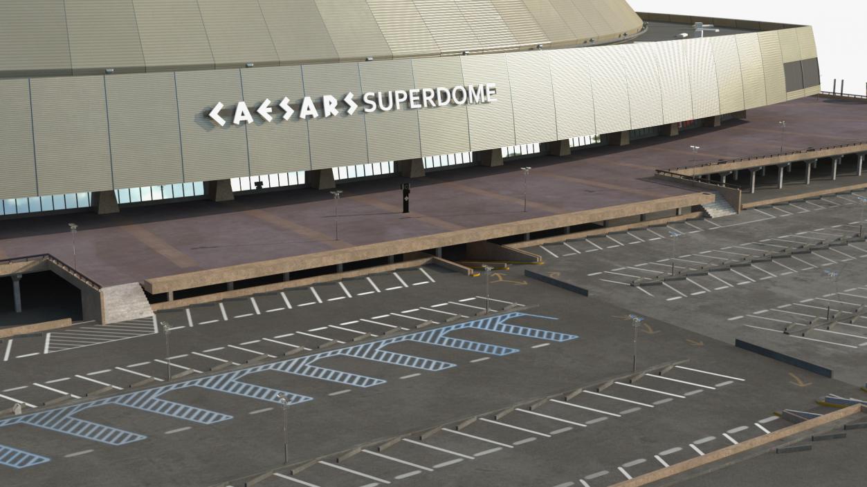 3D model Caesars Superdome Stadium