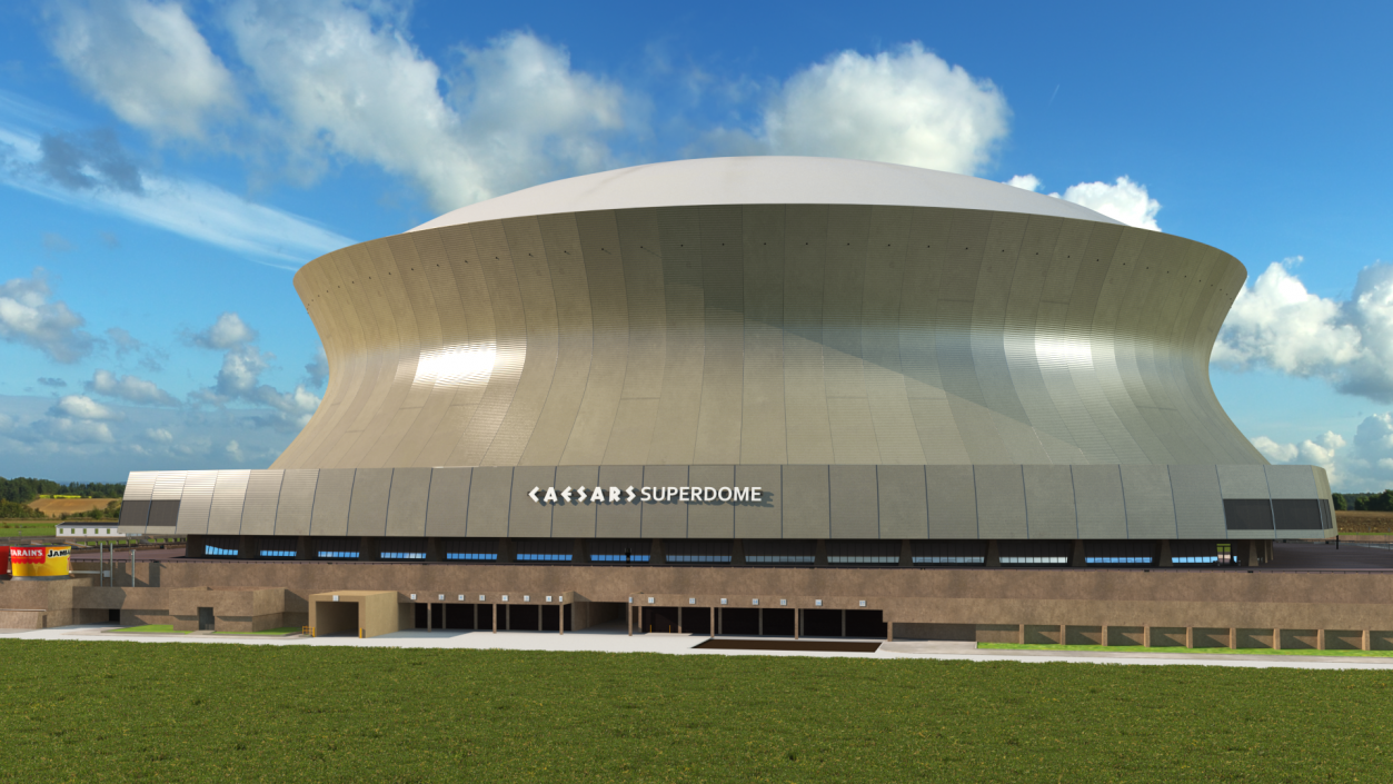 3D model Caesars Superdome Stadium