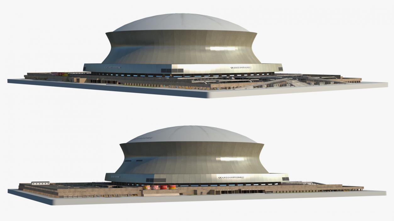 3D model Caesars Superdome Stadium