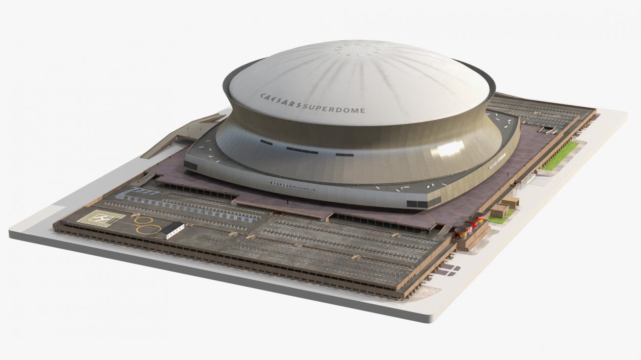 3D model Caesars Superdome Stadium