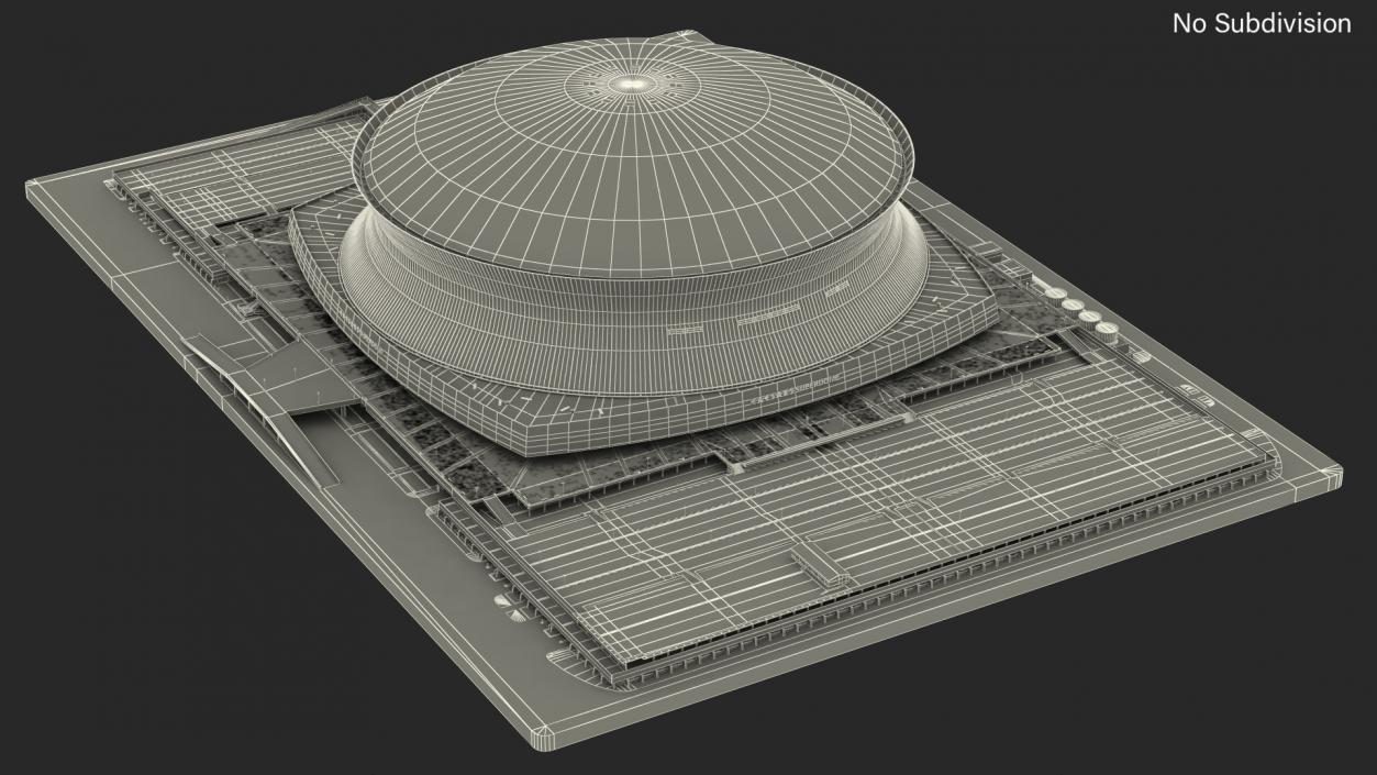 3D model Caesars Superdome Stadium