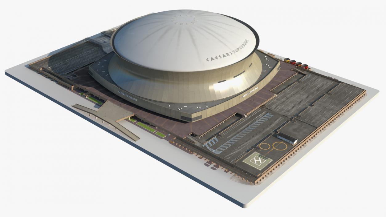 3D model Caesars Superdome Stadium