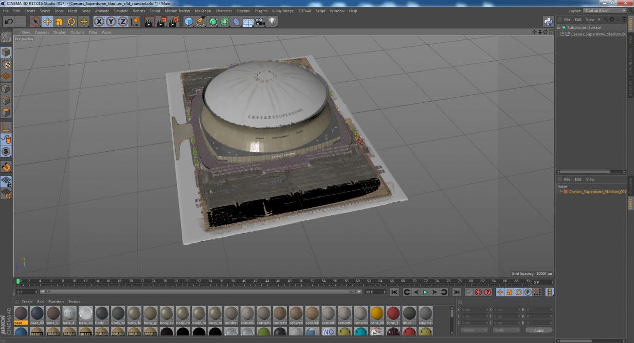 3D model Caesars Superdome Stadium