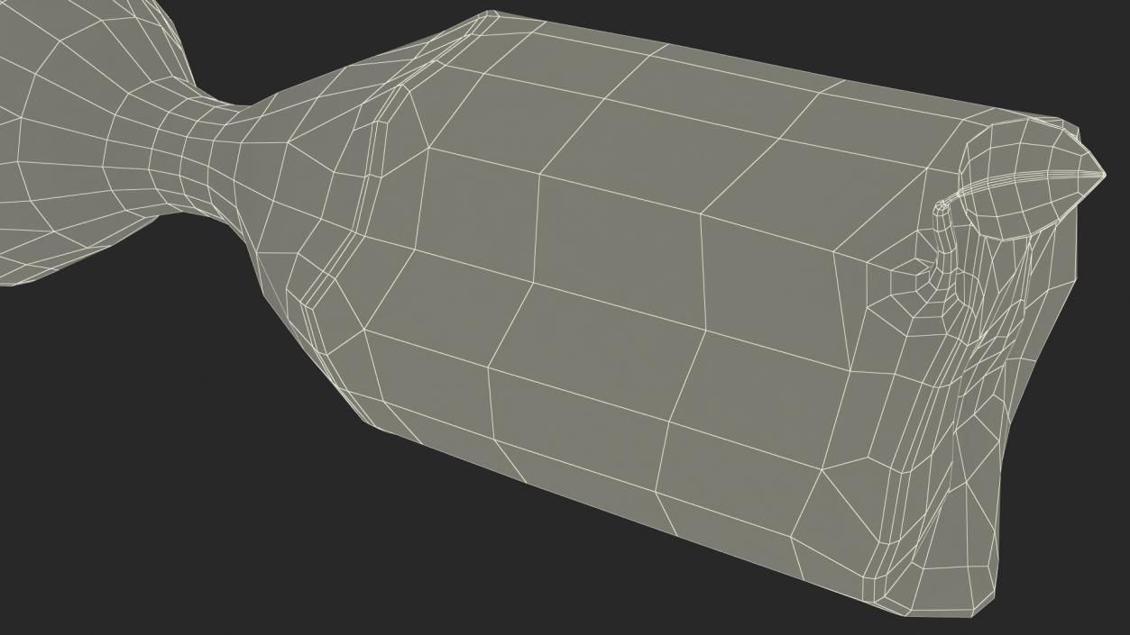 3D Cartoon Gnawed Log model