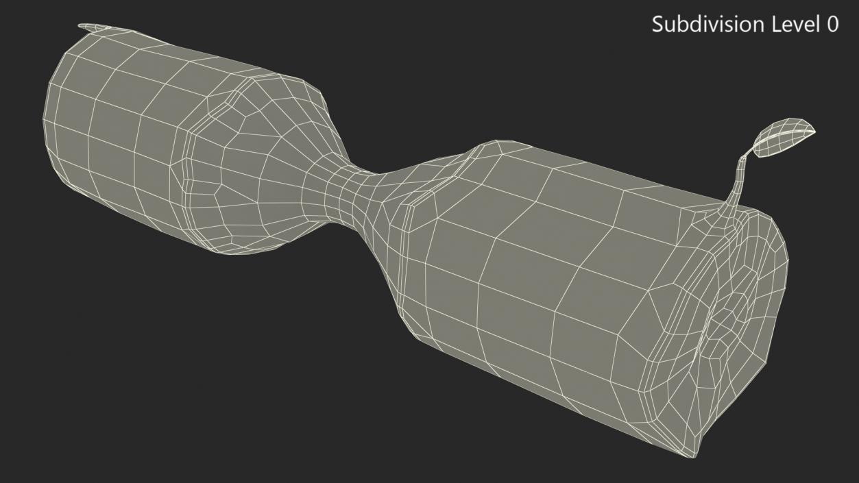 3D Cartoon Gnawed Log model