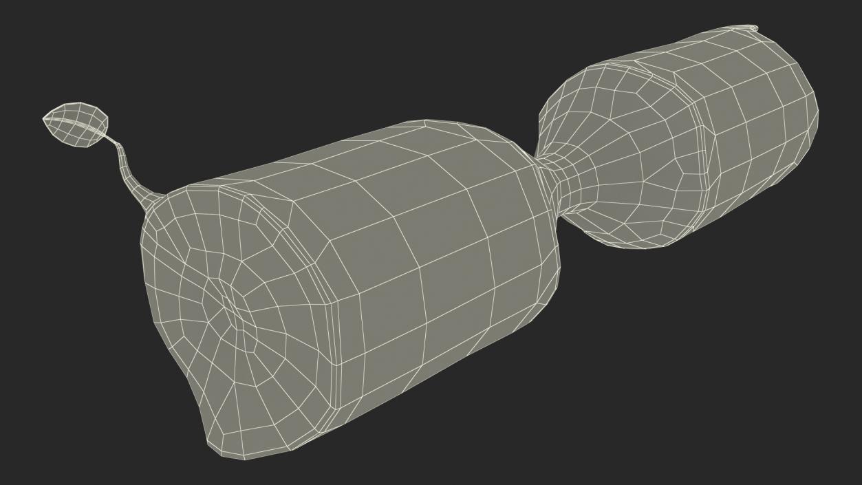 3D Cartoon Gnawed Log model