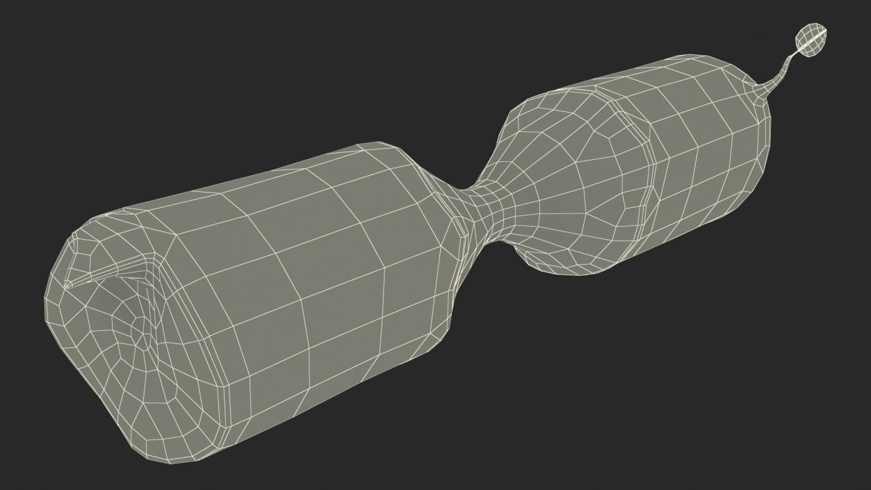 3D Cartoon Gnawed Log model