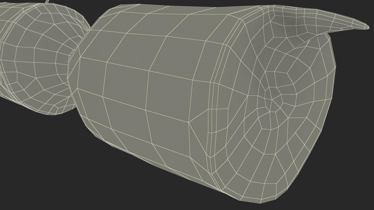 3D Cartoon Gnawed Log model