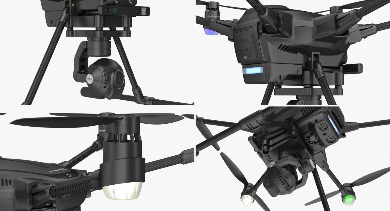 3D Yuneec Typhoon H Videography Hexacopter Set model