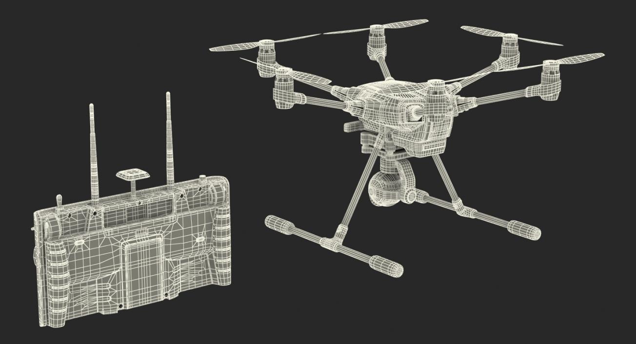 3D Yuneec Typhoon H Videography Hexacopter Set model