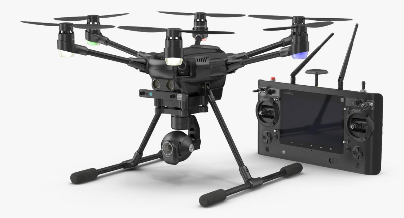 3D Yuneec Typhoon H Videography Hexacopter Set model