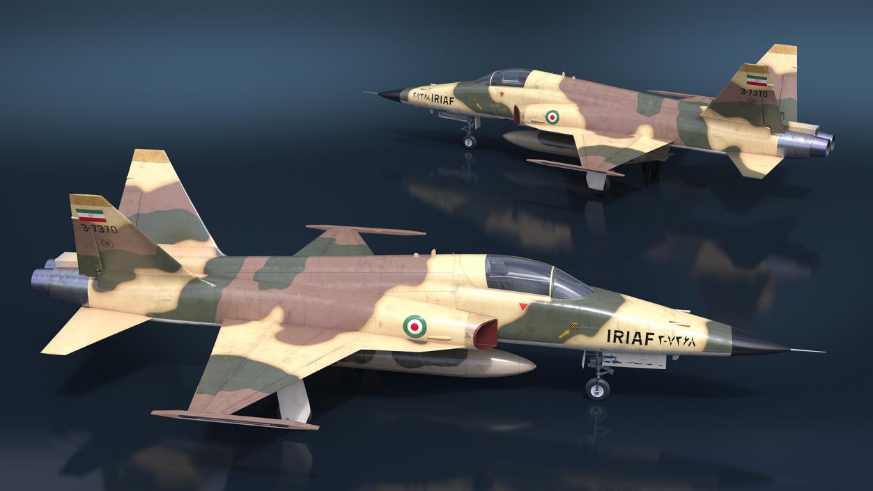 Iranian HESA Saeqeh Fighter Aircraft Simplified 3D