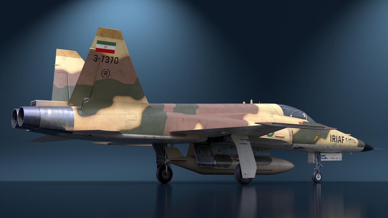 Iranian HESA Saeqeh Fighter Aircraft Simplified 3D