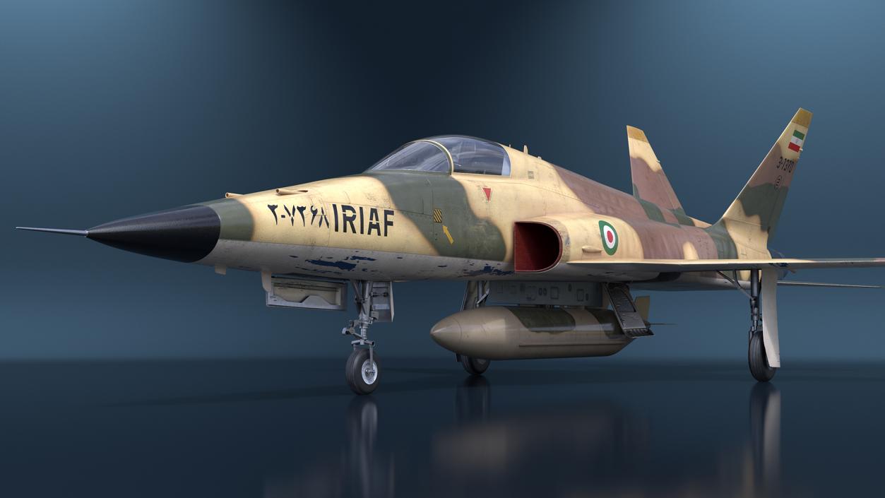 Iranian HESA Saeqeh Fighter Aircraft Simplified 3D