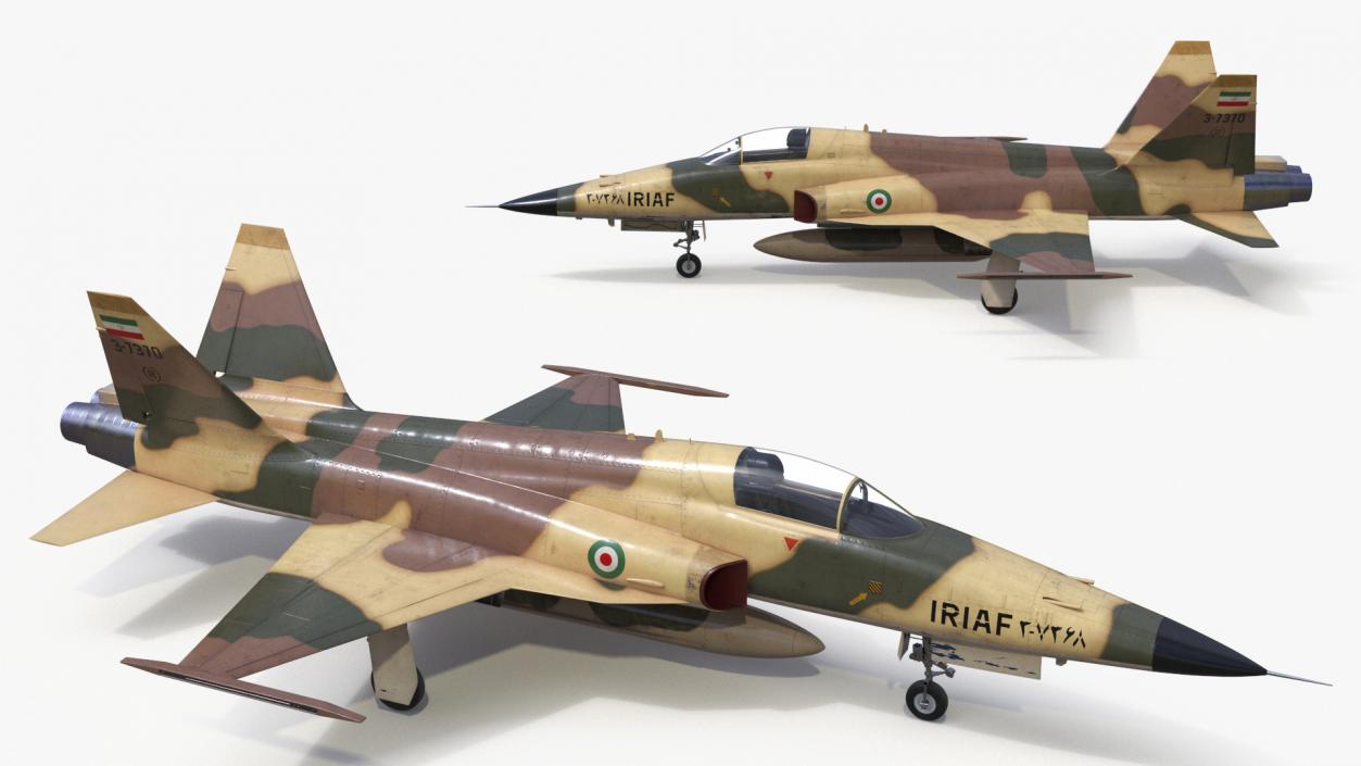 Iranian HESA Saeqeh Fighter Aircraft Simplified 3D