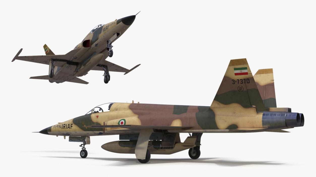 Iranian HESA Saeqeh Fighter Aircraft Simplified 3D