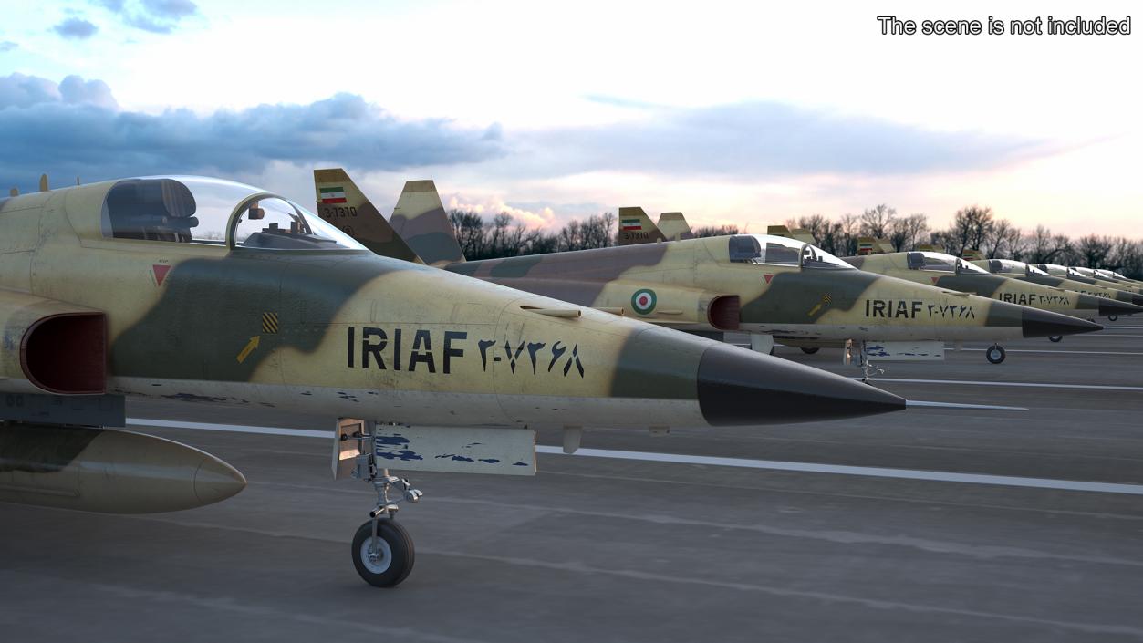 Iranian HESA Saeqeh Fighter Aircraft Simplified 3D