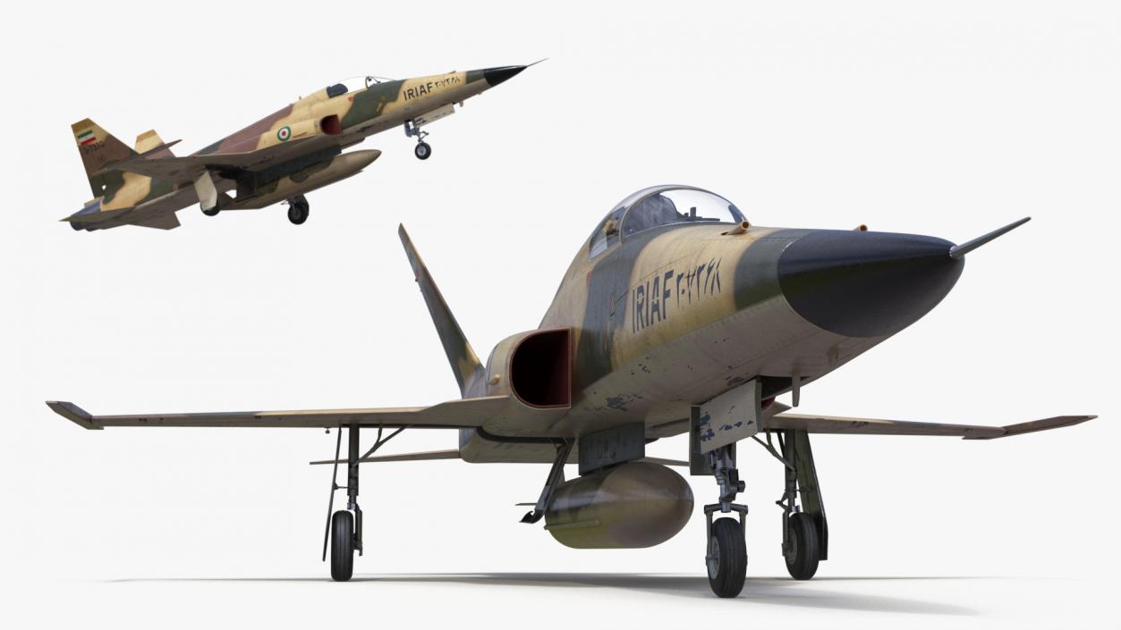 Iranian HESA Saeqeh Fighter Aircraft Simplified 3D