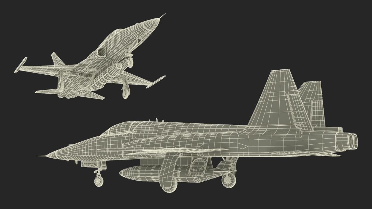 Iranian HESA Saeqeh Fighter Aircraft Simplified 3D