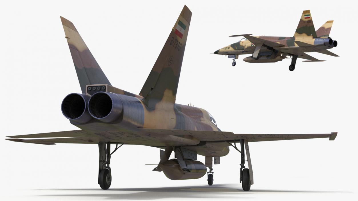 Iranian HESA Saeqeh Fighter Aircraft Simplified 3D