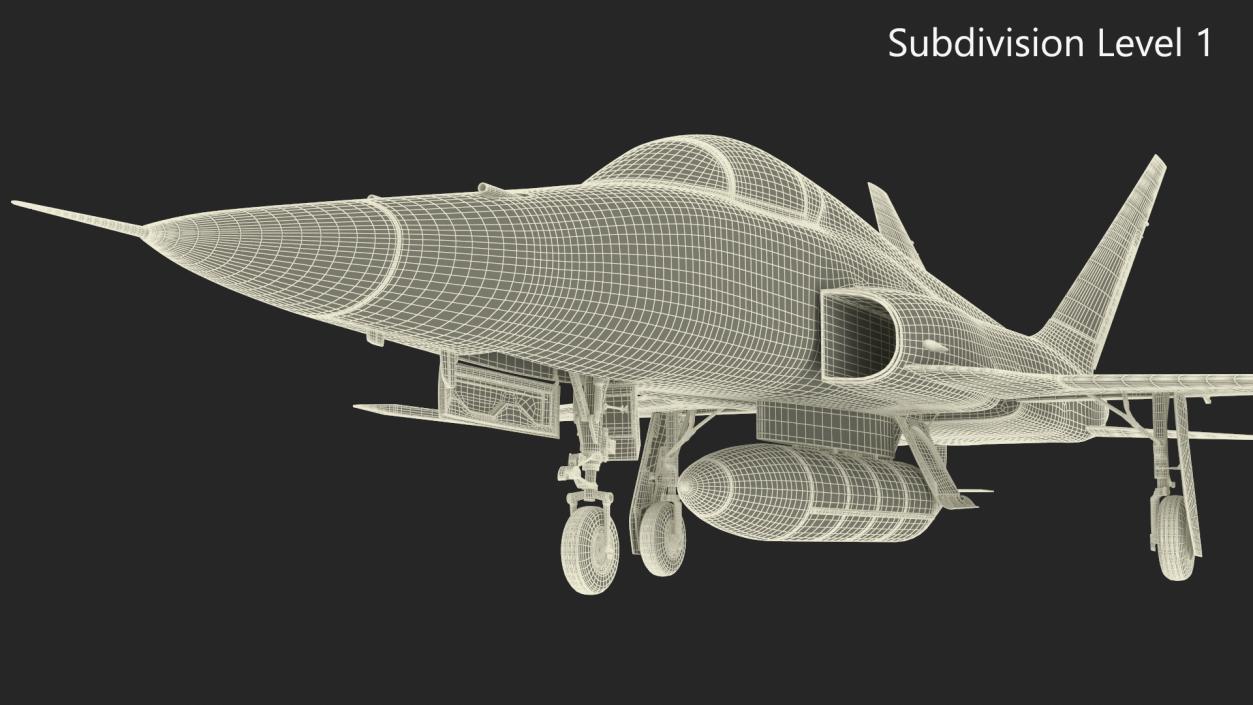 Iranian HESA Saeqeh Fighter Aircraft Simplified 3D