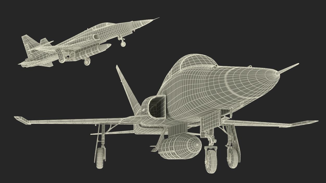 Iranian HESA Saeqeh Fighter Aircraft Simplified 3D