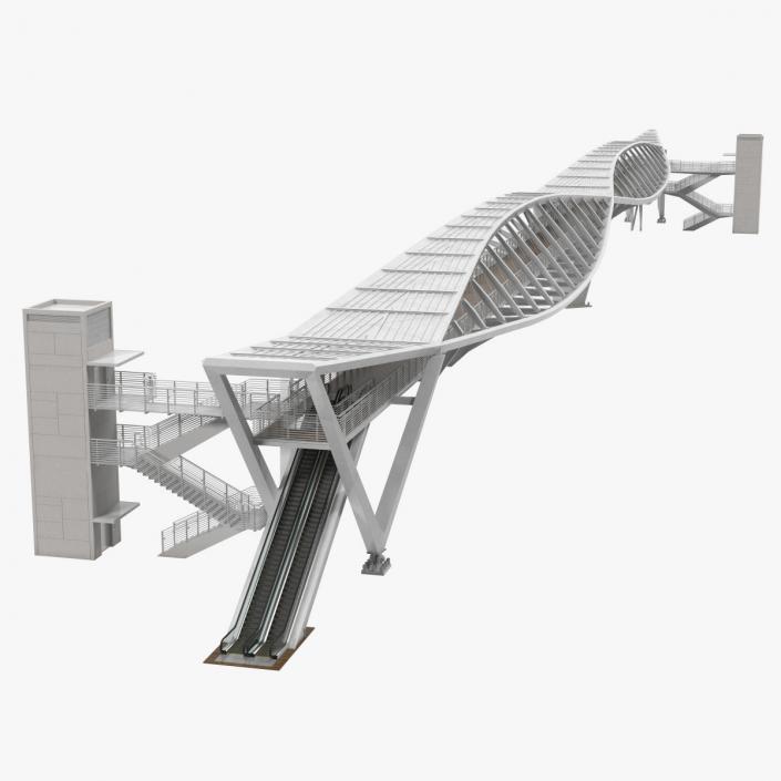 3D Pedestrian Bridge in Beer Sheva Israel model