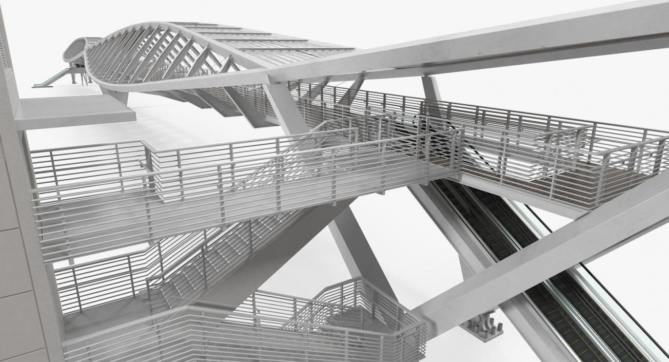 3D Pedestrian Bridge in Beer Sheva Israel model